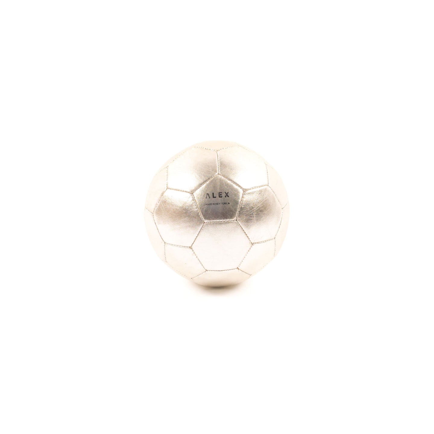 Leather Soccer Ball - Silver (Soccer) - Athletics Made in USA | Made By Alex
