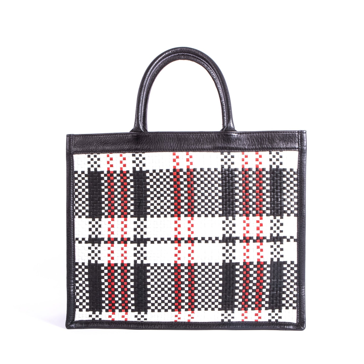 Woven Leather Box Tote - Totes Made in USA | Made By Alex