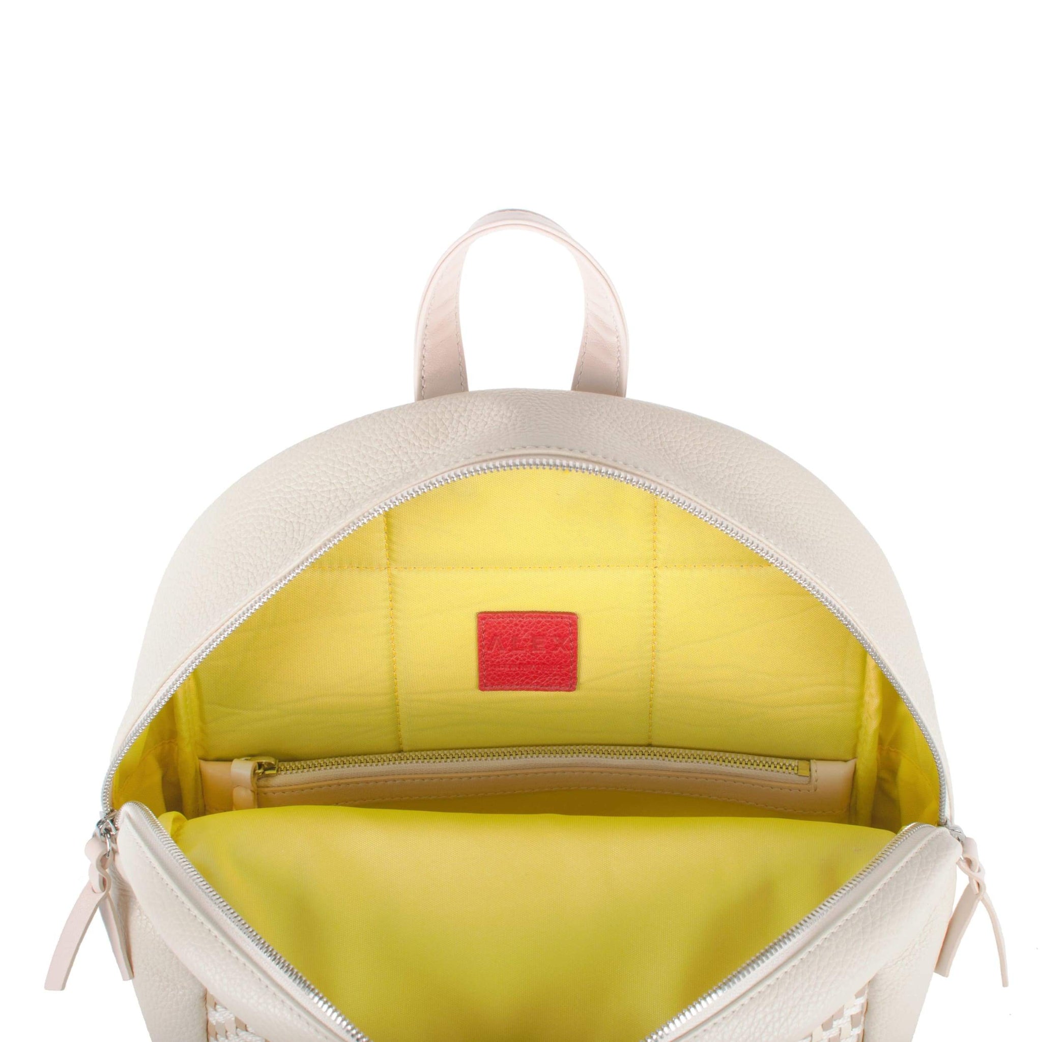 Woven Leather Mini Backpack