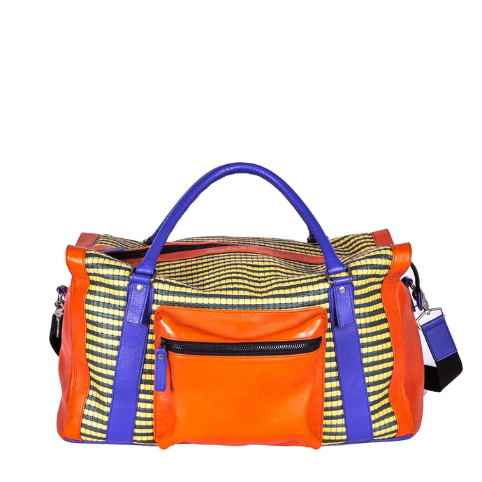 Woven Leather Overnighter - Weekender and Duffle bags Made in USA | Made By Alex