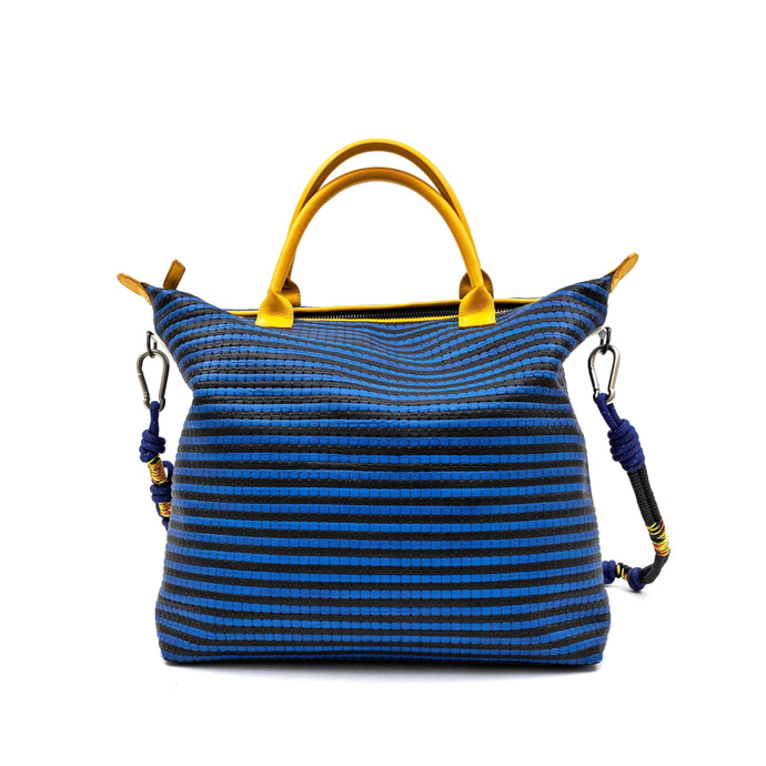 Woven Leather Zip Top Tote - Totes Made in USA | Made By Alex
